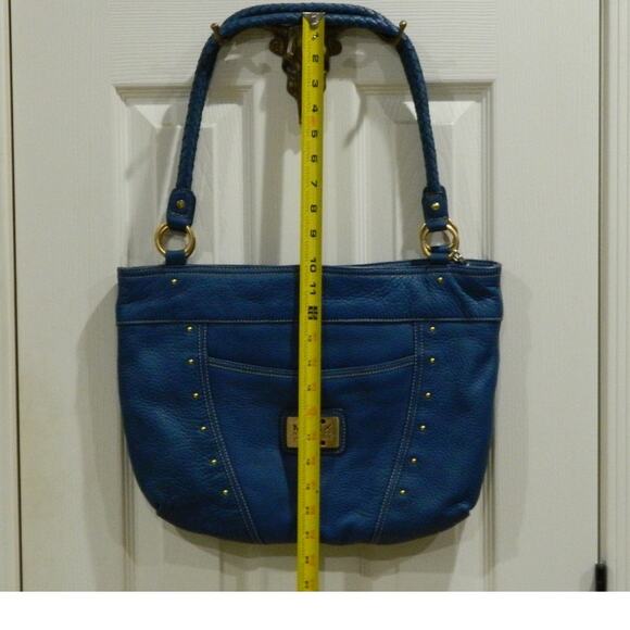 Maxx New York Signature Purse Handbag Blue Leather - Picture 10 of 10
